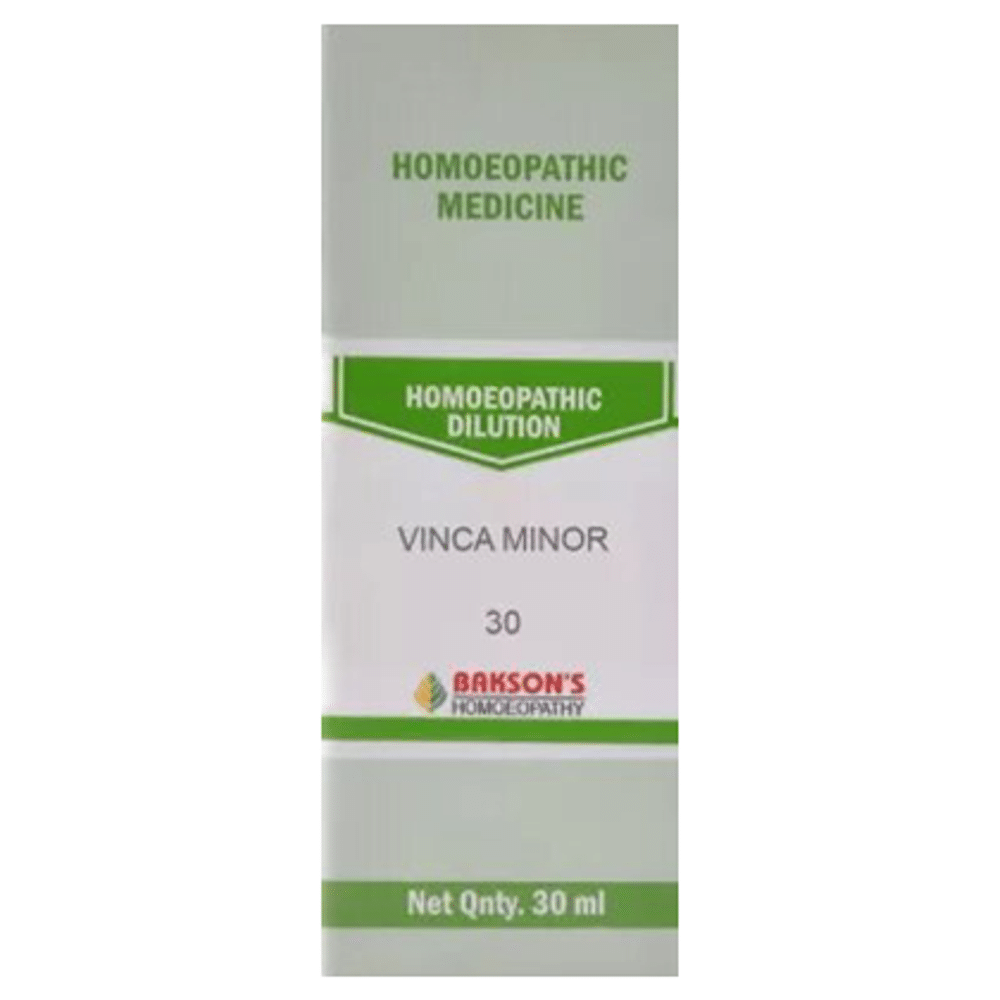 Bakson's Homeopathy Vinca Minor Dilution 30 Bakson's Homeopathy Vinca Minor Dilution 30