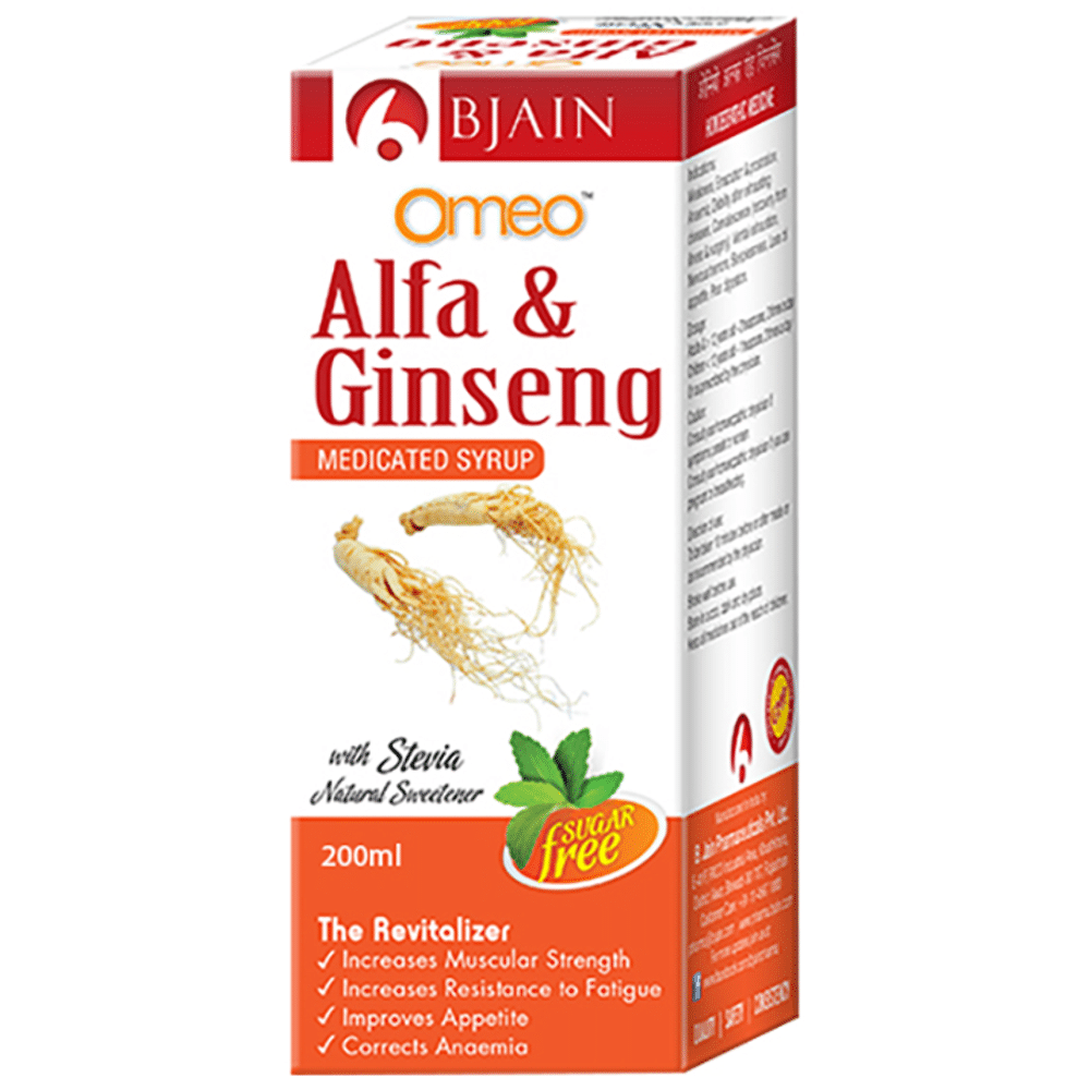 Bjain Omeo Alfa & Ginseng Sugar Free Syrup Bjain Omeo Alfa & Ginseng Sugar Free Syrup