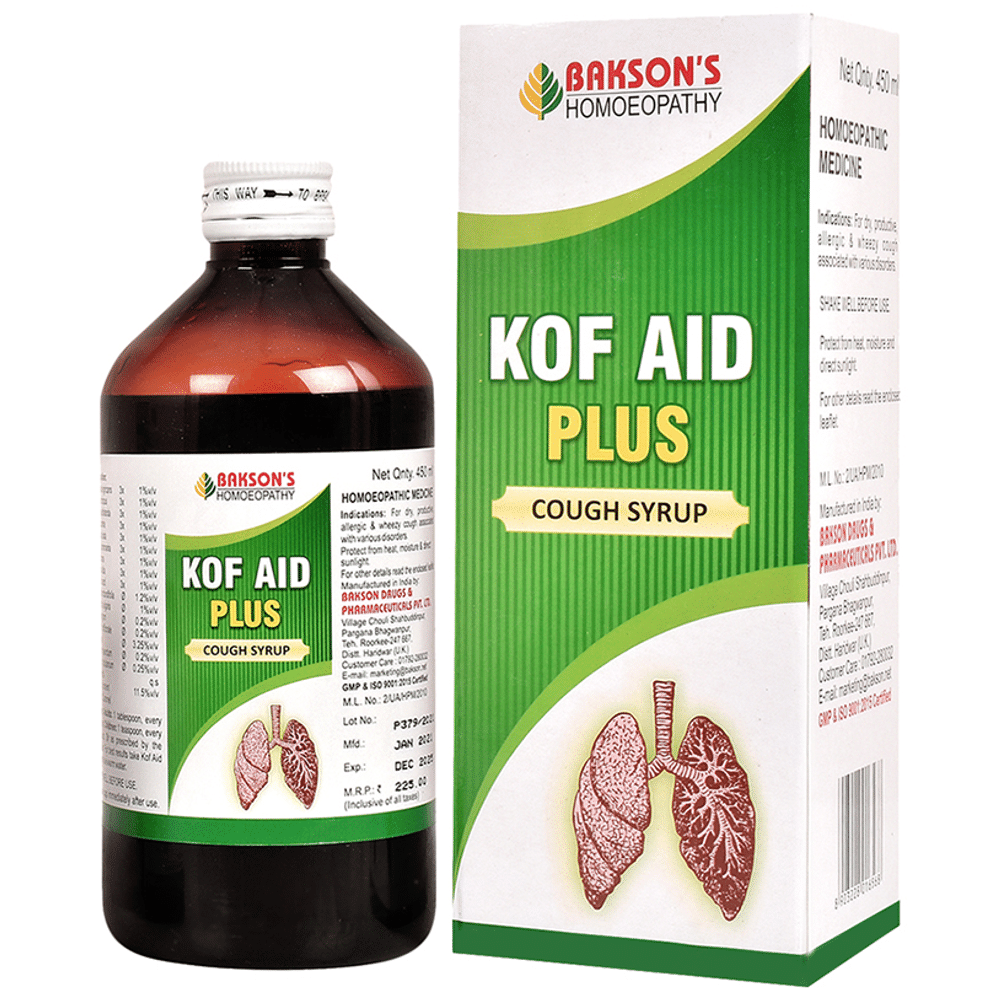 Bakson's Homeopathy Kof Aid Plus Cough Syrup