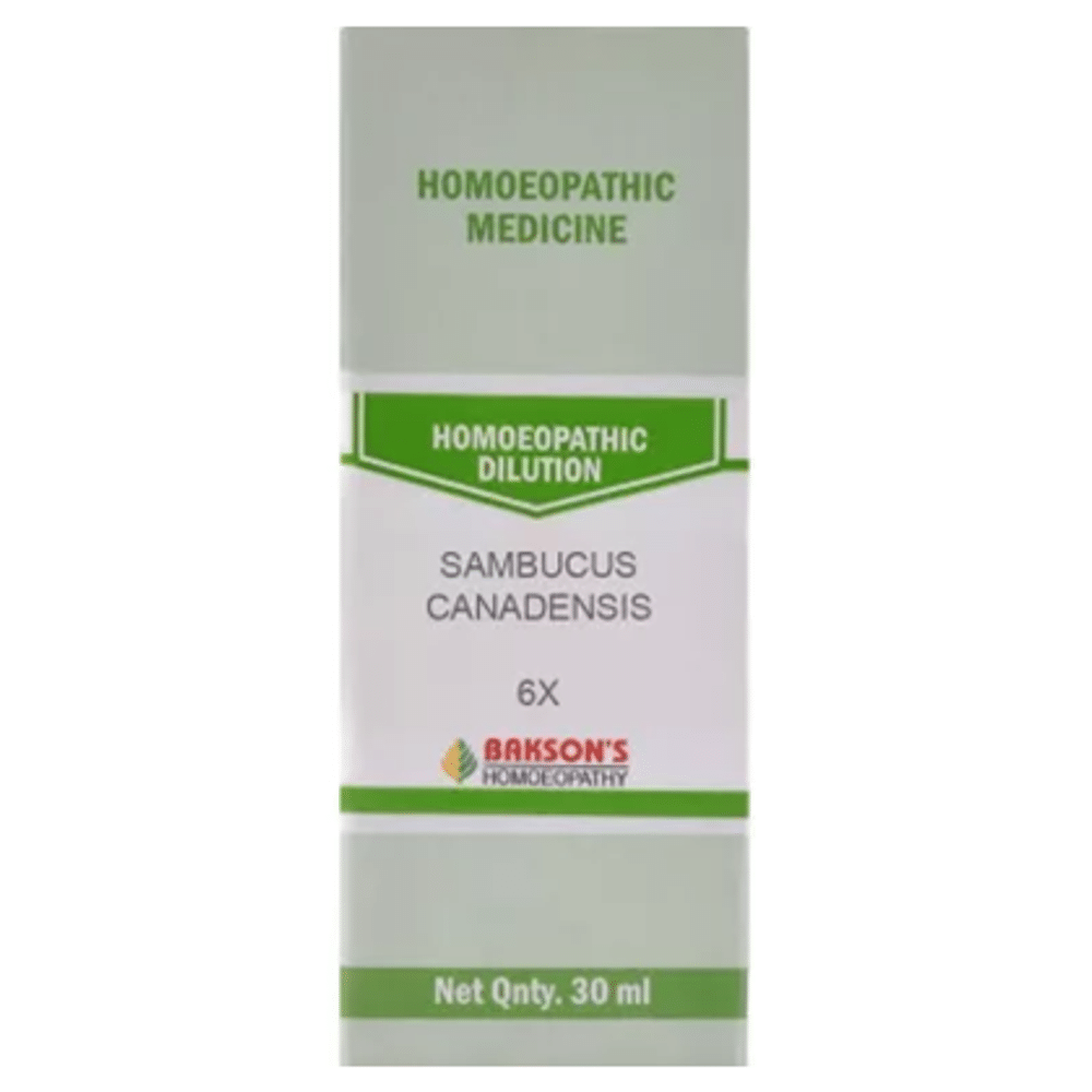 Bakson's Homeopathy Sambucus Canadensis Dilution 6X Bakson's Homeopathy Sambucus Canadensis Dilution 6X
