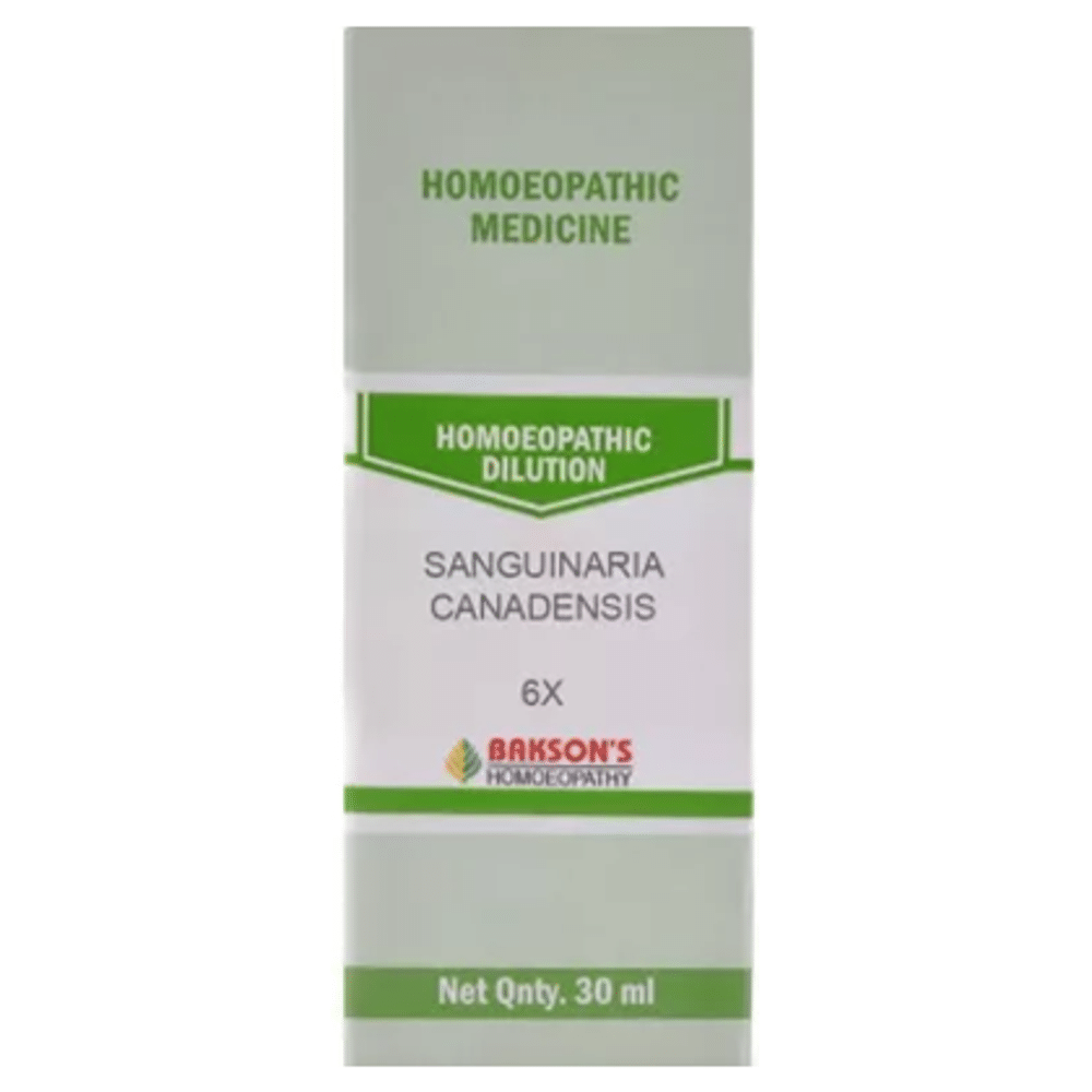 Bakson's Homeopathy Sanguinaria Canadensis Dilution 6X Bakson's Homeopathy Sanguinaria Canadensis Dilution 6X