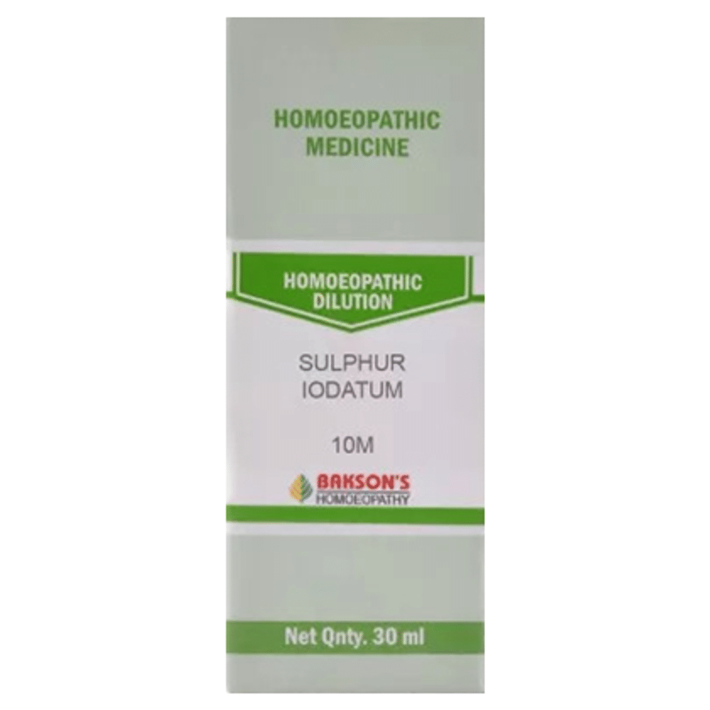 Bakson's Homeopathy Sulphur Iodatum Dilution 10M Bakson's Homeopathy Sulphur Iodatum Dilution 10M