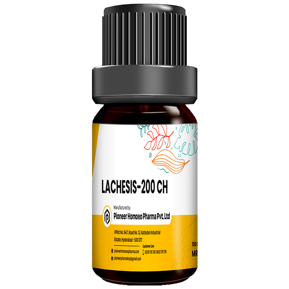 Pioneer Pharma Lachesis Globules Pellets Multidose Pills 200 CH Pioneer Pharma Lachesis Globules Pellets Multidose Pills 200 CH