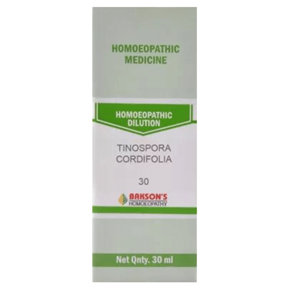 Bakson's Homeopathy Tinospora Cordifolia Dilution 30 Bakson's Homeopathy Tinospora Cordifolia Dilution 30