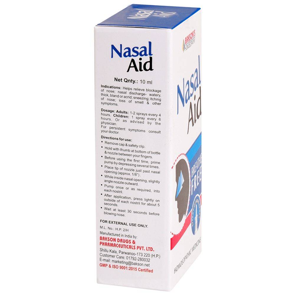 Bakson's Homeopathy Nasal Aid Spray