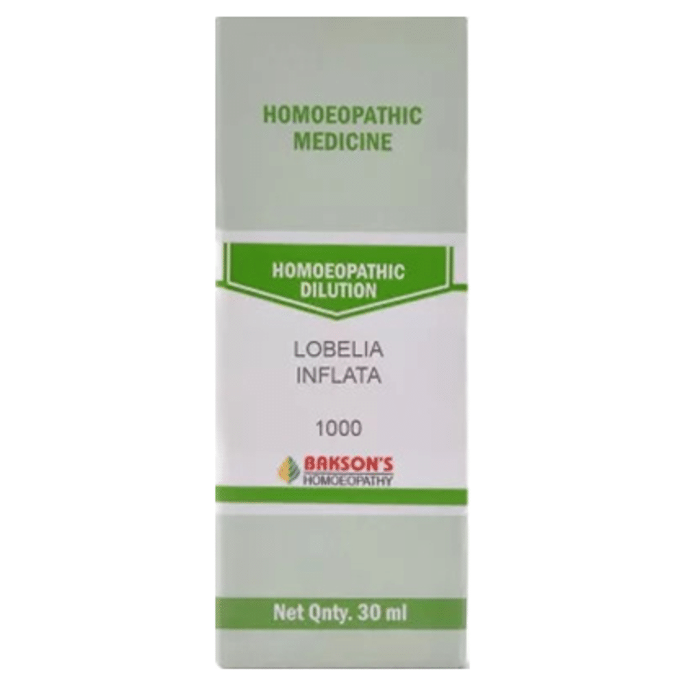Bakson's Homeopathy Lobelia Inflata Dilution 1000 CH Bakson's Homeopathy Lobelia Inflata Dilution 1000 CH