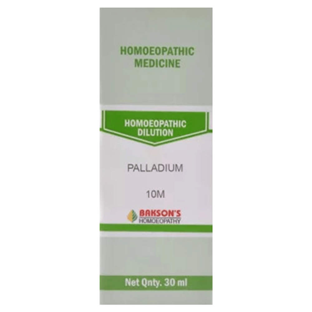 Bakson's Homeopathy Palladium Dilution 10M