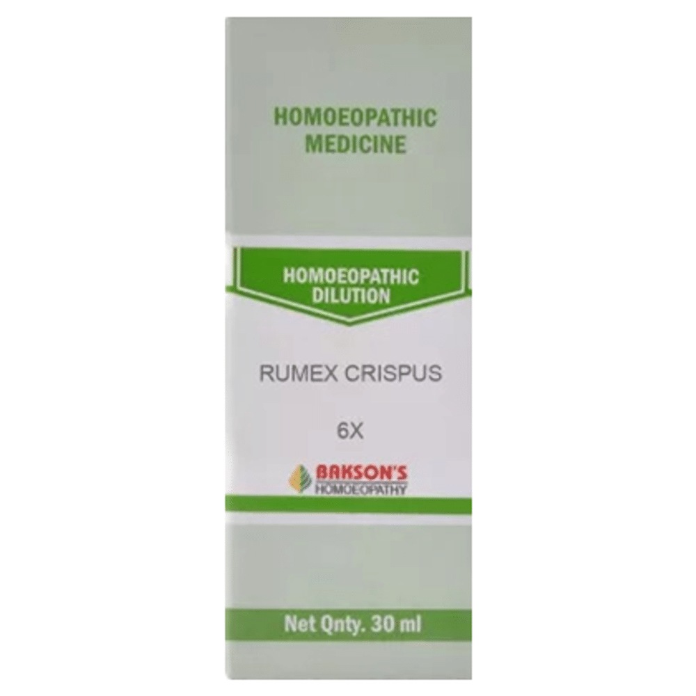 Bakson's Homeopathy Rumex Crispus Dilution 6X Bakson's Homeopathy Rumex Crispus Dilution 6X