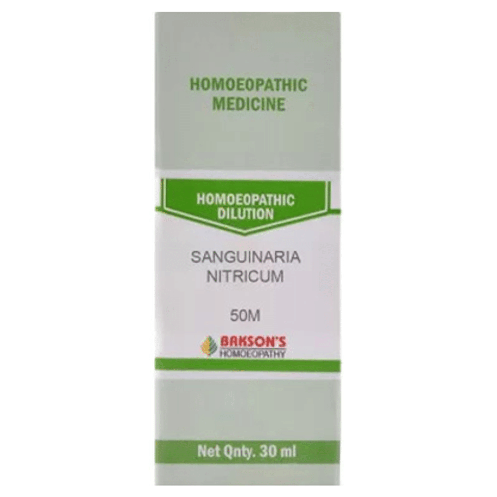 Bakson's Homeopathy Sanguinaria Nitricum Dilution 50M Bakson's Homeopathy Sanguinaria Nitricum Dilution 50M
