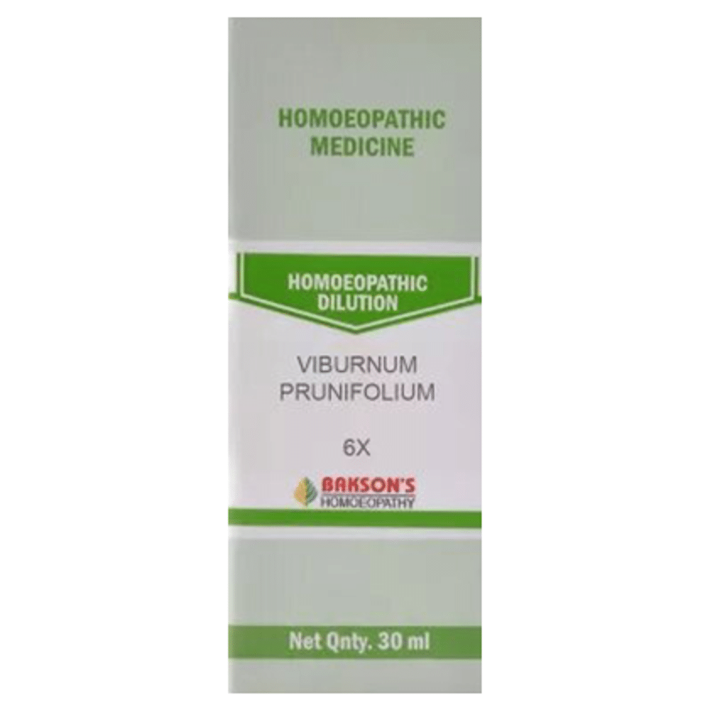 Bakson's Homeopathy Viburnum Prunifolium Dilution 6X Bakson's Homeopathy Viburnum Prunifolium Dilution 6X