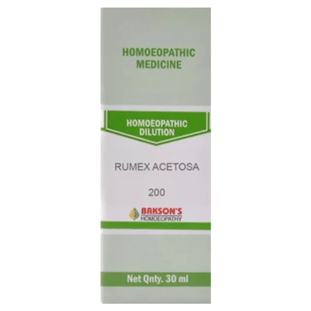 Bakson's Homeopathy Rumex Acetosa Dilution 200 Bakson's Homeopathy Rumex Acetosa Dilution 200