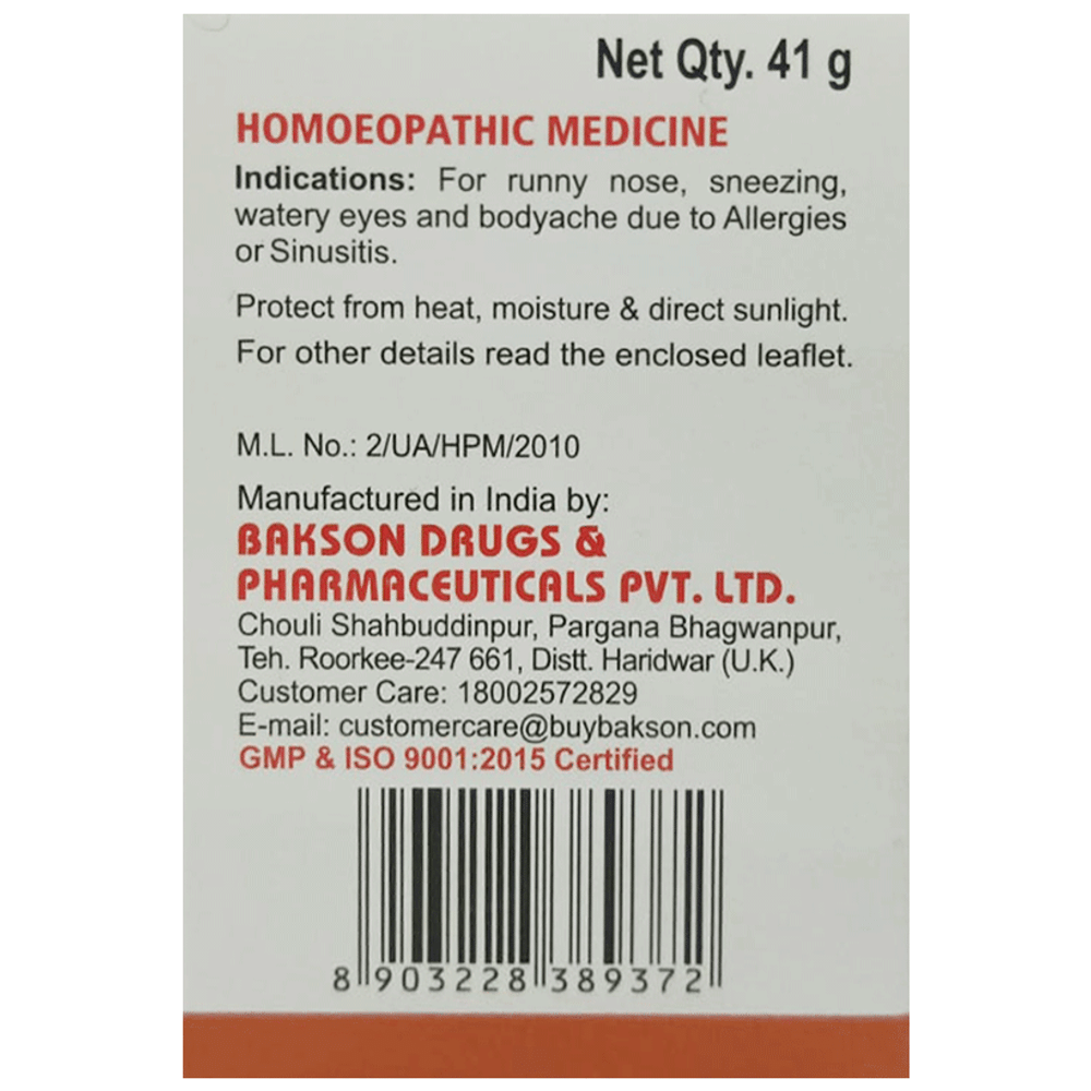 Bakson's Homeopathy Aller Aid Tablet Bakson's Homeopathy Aller Aid Tablet