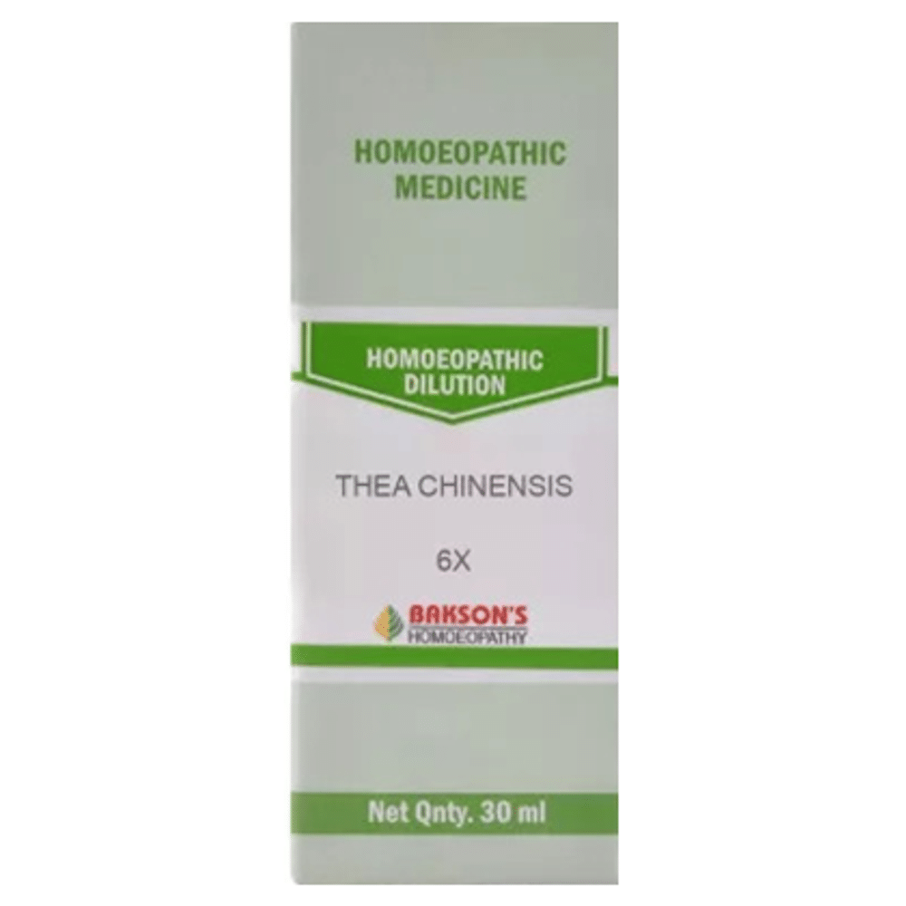 Bakson's Homeopathy Thea Chinensis Dilution 6X Bakson's Homeopathy Thea Chinensis Dilution 6X
