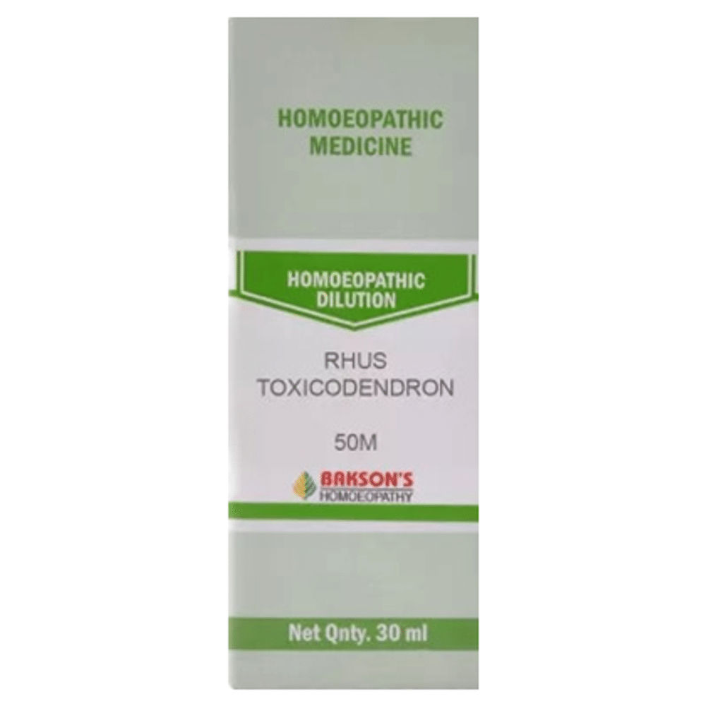 Bakson's Homeopathy Rhus Toxicodendron Dilution 50M Bakson's Homeopathy Rhus Toxicodendron Dilution 50M