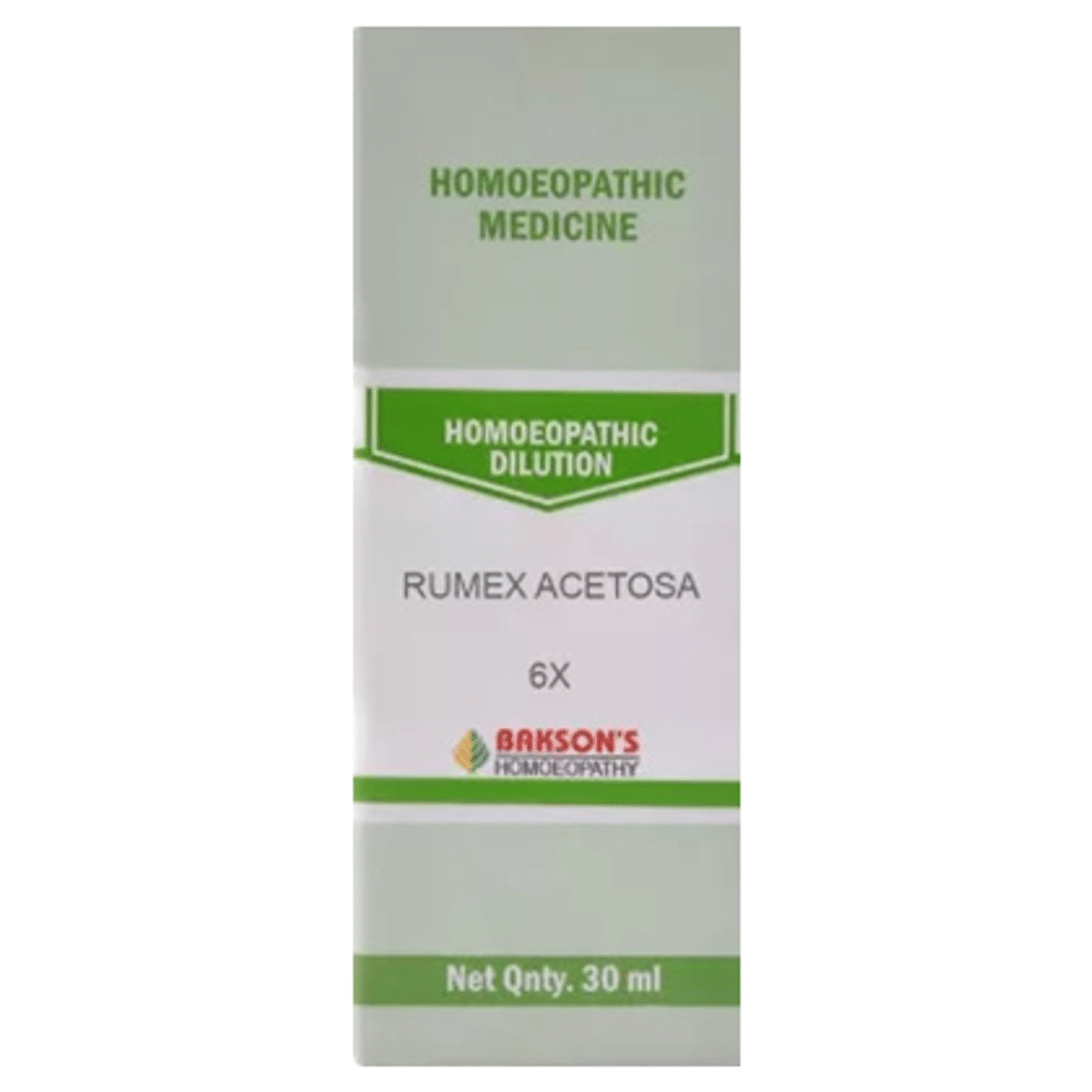 Bakson's Homeopathy Rumex Acetosa Dilution 6X Bakson's Homeopathy Rumex Acetosa Dilution 6X