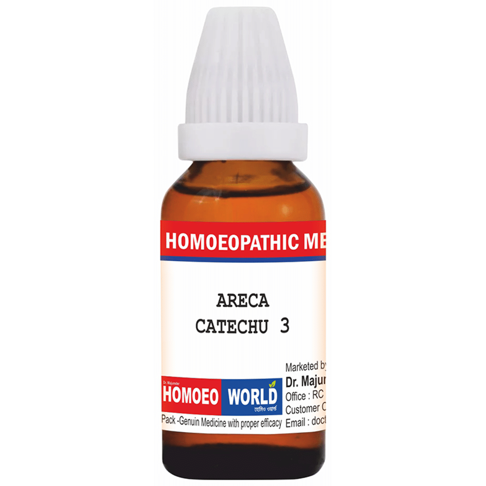 Dr. Majumder Homeo World Areca Catechu Dilution (30 ml Each) 3 CH Dr. Majumder Homeo World Areca Catechu Dilution (30 ml Each) 3 CH