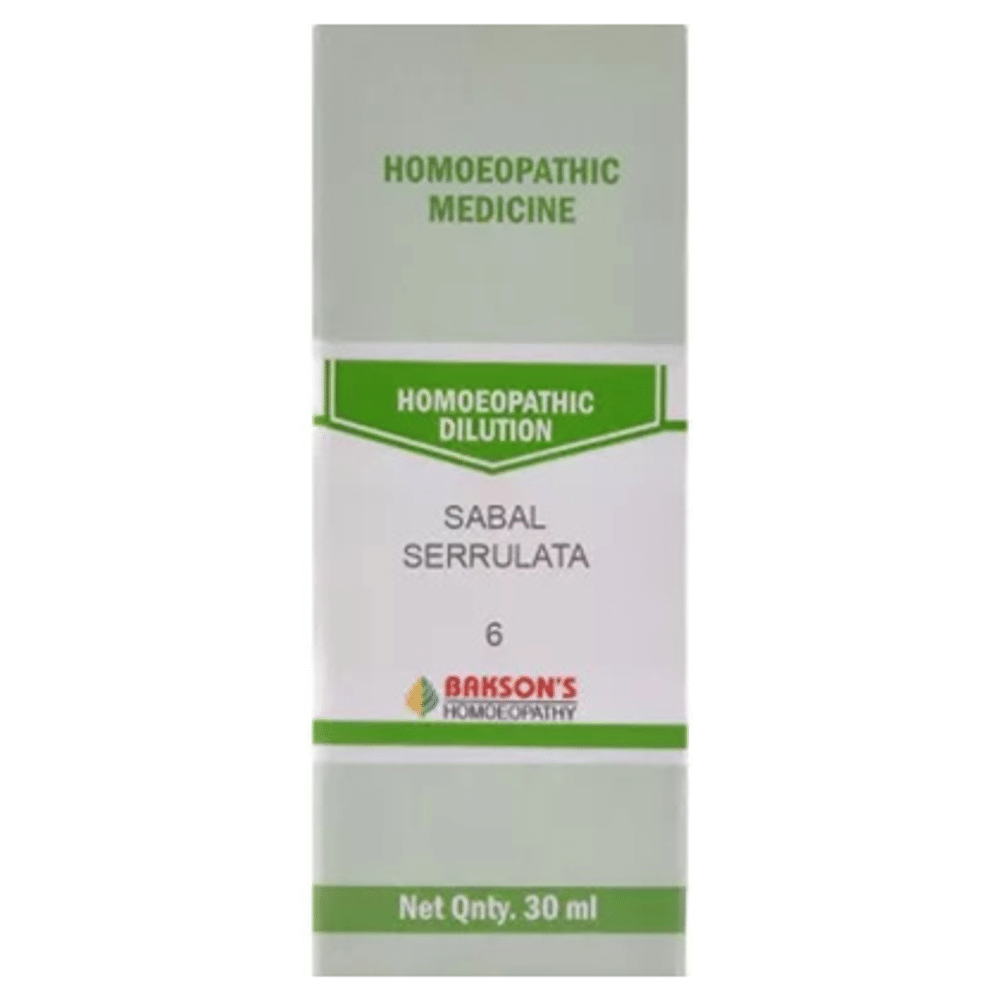 Bakson's Homeopathy Sabal Serrulata Dilution 6 Bakson's Homeopathy Sabal Serrulata Dilution 6