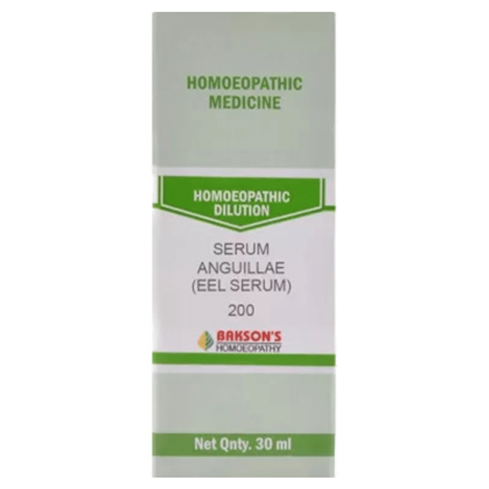 Bakson's Homeopathy Serum Anguillae (Eel Serum) Dilution 200 Bakson's Homeopathy Serum Anguillae (Eel Serum) Dilution 200