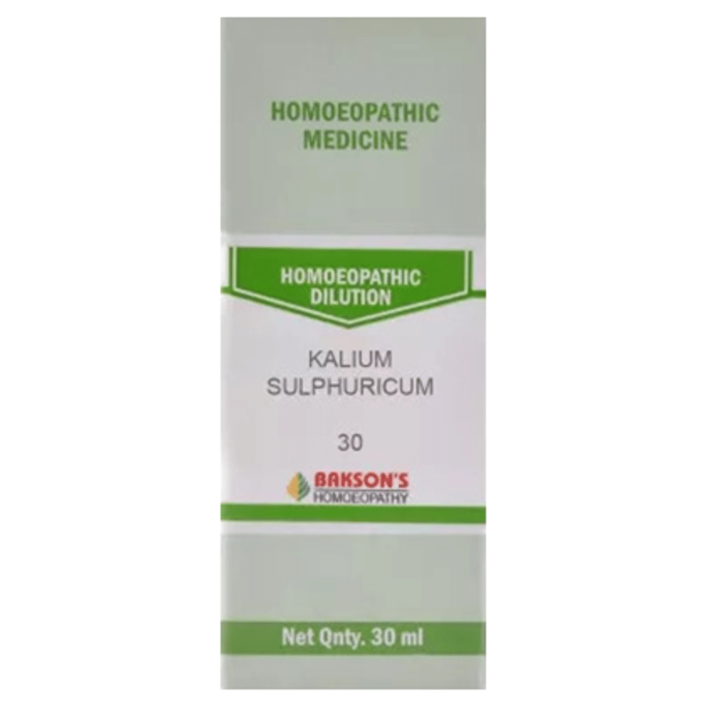 Bakson's Homeopathy Kalium Sulphuricum Dilution 30 Bakson's Homeopathy Kalium Sulphuricum Dilution 30