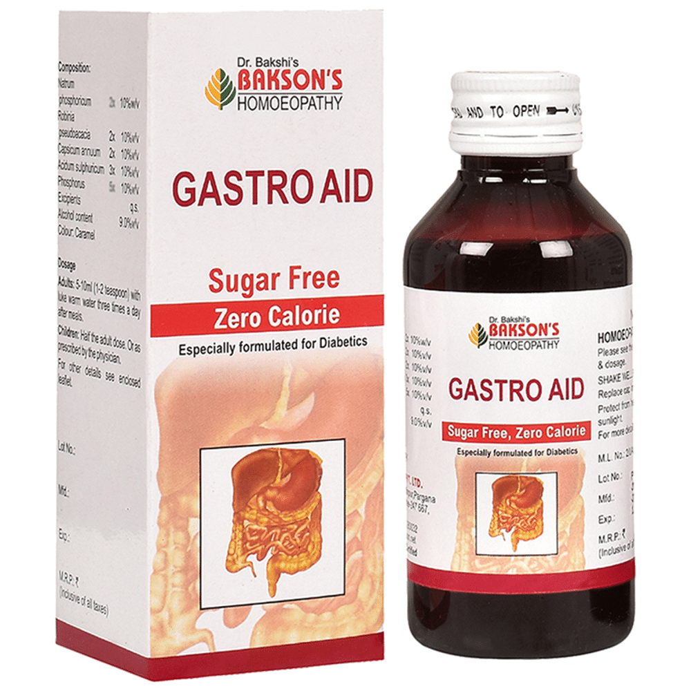 Bakson's Homeopathy Gastro Aid Syrup Sugar Free Bakson's Homeopathy Gastro Aid Syrup Sugar Free