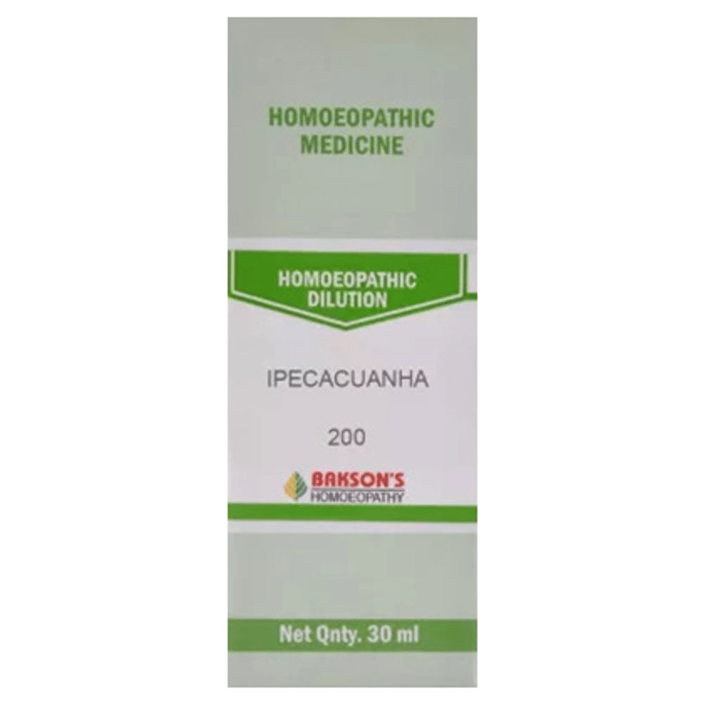 Bakson's Homeopathy Ipecacuanha Dilution 200