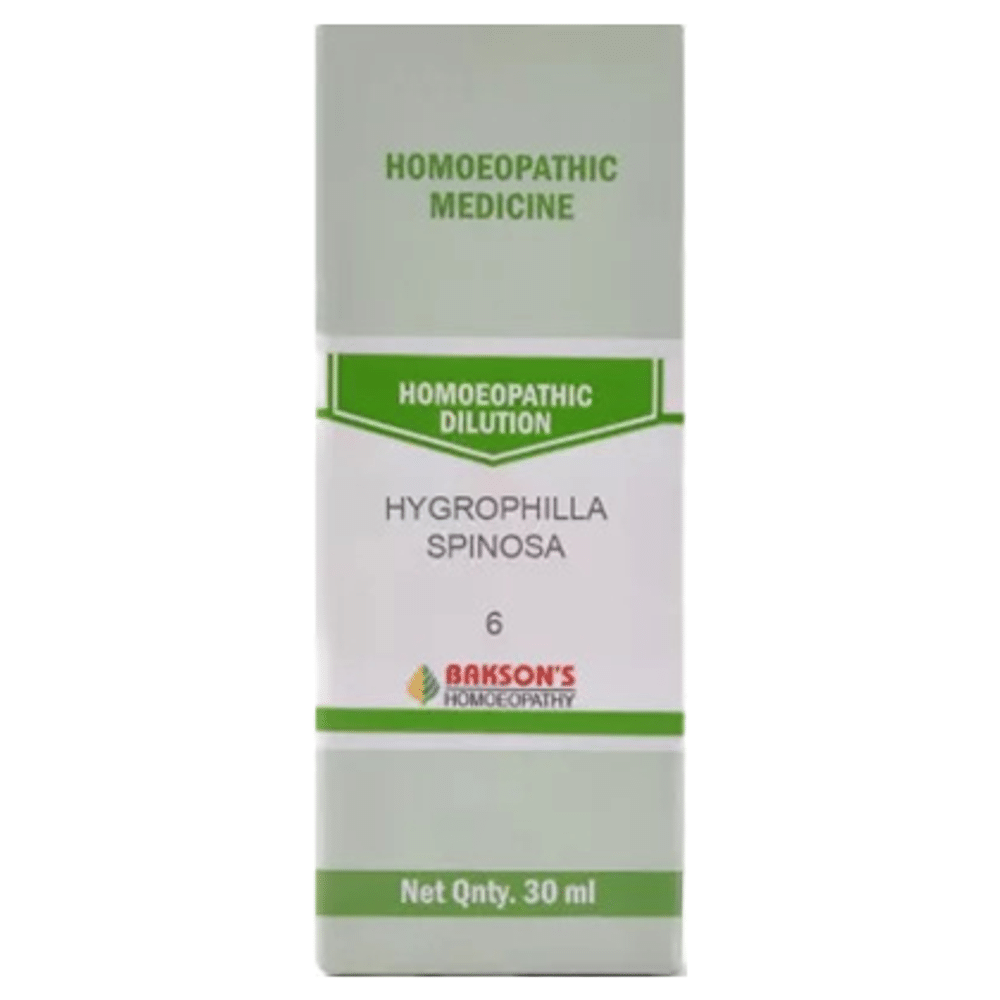 Bakson's Homeopathy Dilution Hygrophilla Spinosa 6 CH Bakson's Homeopathy Dilution Hygrophilla Spinosa 6 CH