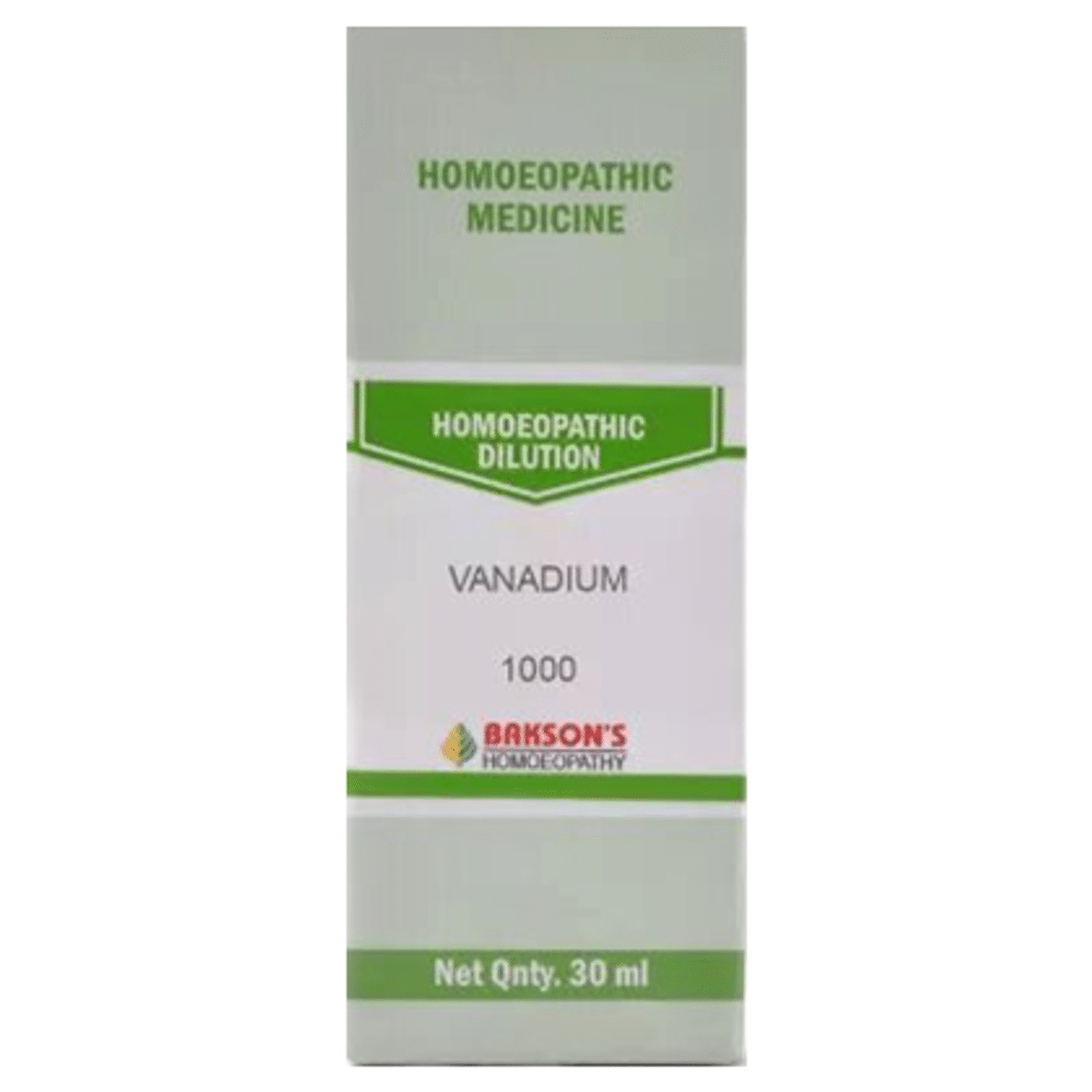 Bakson's Homeopathy Vanadium Dilution 1000 CH Bakson's Homeopathy Vanadium Dilution 1000 CH