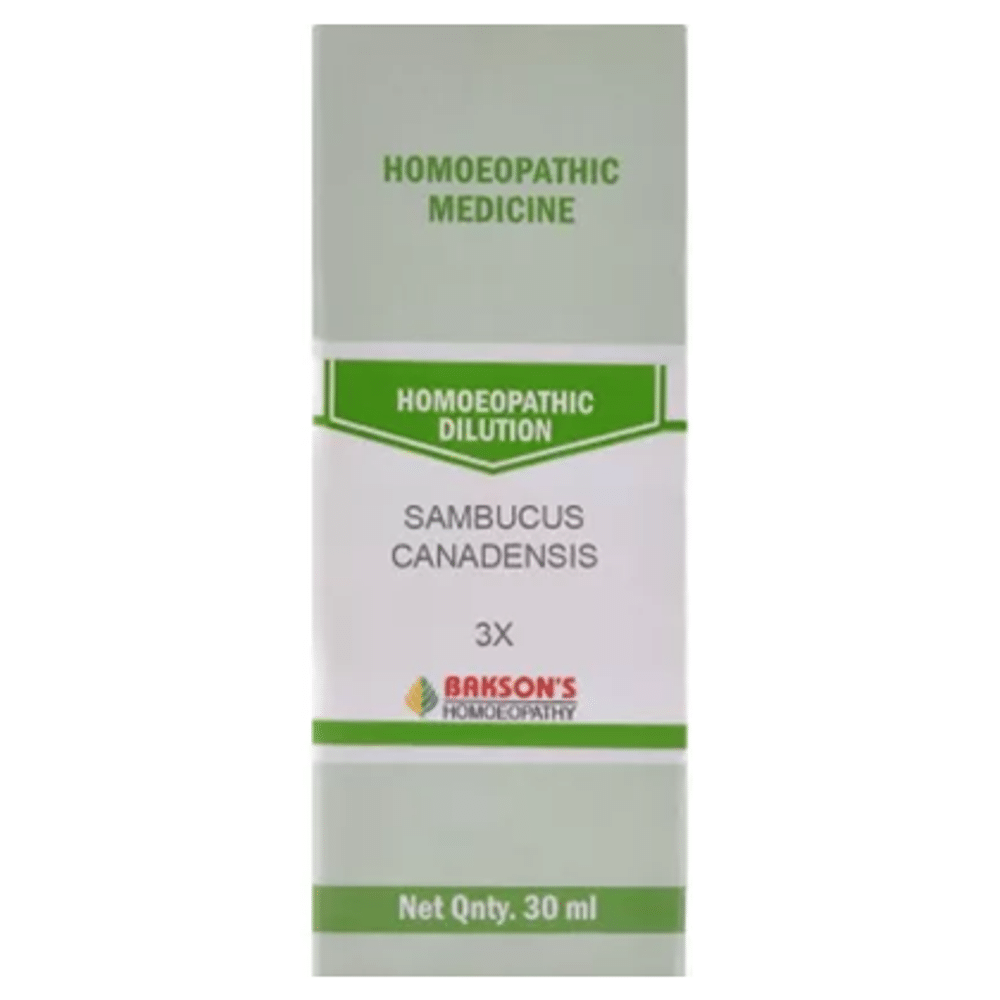 Bakson's Homeopathy Sambucus Canadensis Dilution 3X Bakson's Homeopathy Sambucus Canadensis Dilution 3X