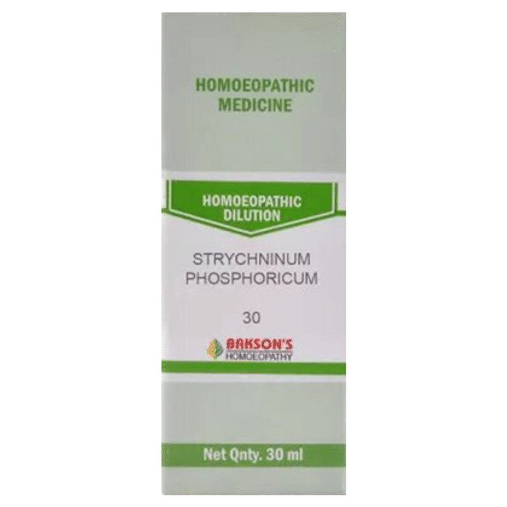 Bakson's Homeopathy Strychninum Phosphroicum Dilution 30 Bakson's Homeopathy Strychninum Phosphroicum Dilution 30