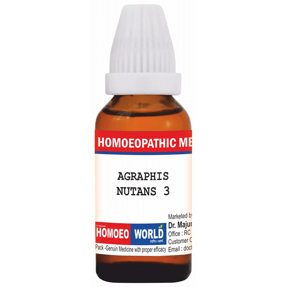 Dr. Majumder Homeo World Agraphis Nutans Dilution(30ml Each) 3 Dr. Majumder Homeo World Agraphis Nutans Dilution(30ml Each) 3
