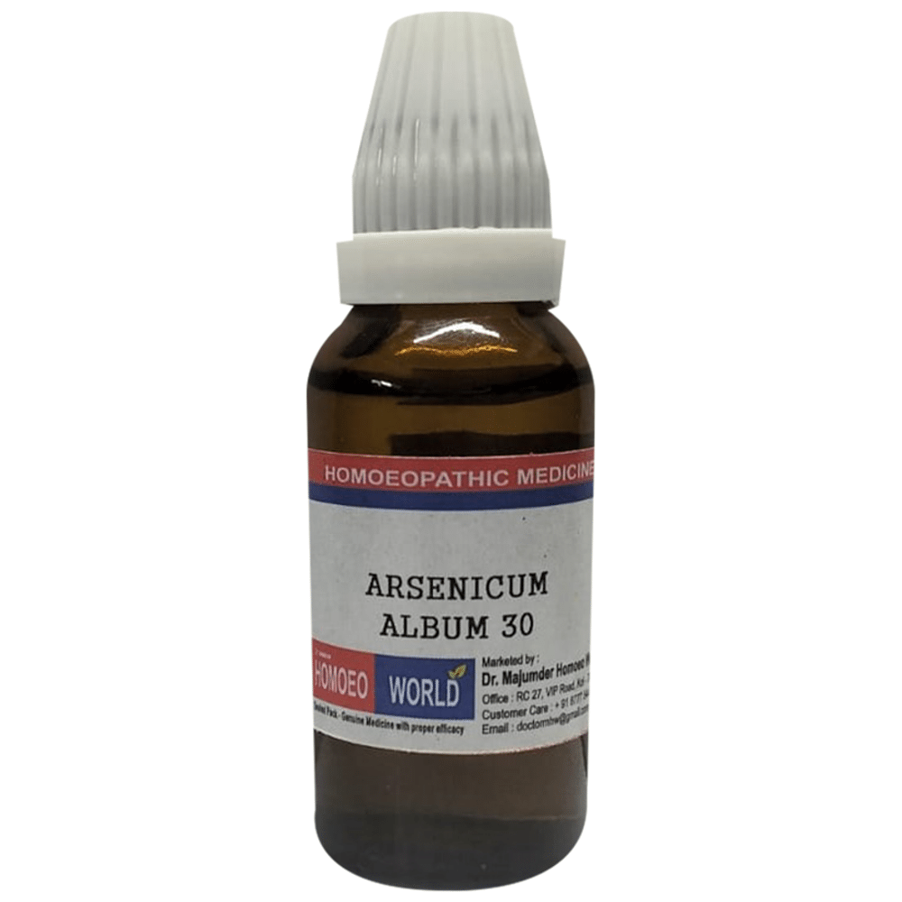 Dr. Majumder Homeo World Arsenicum Album Dilution 30 (30ml Each) Dr. Majumder Homeo World Arsenicum Album Dilution 30 (30ml Each)