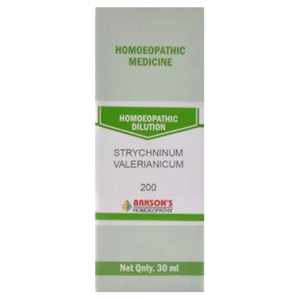 Bakson's Homeopathy Strychninum Valerianicum Dilution 200 Bakson's Homeopathy Strychninum Valerianicum Dilution 200