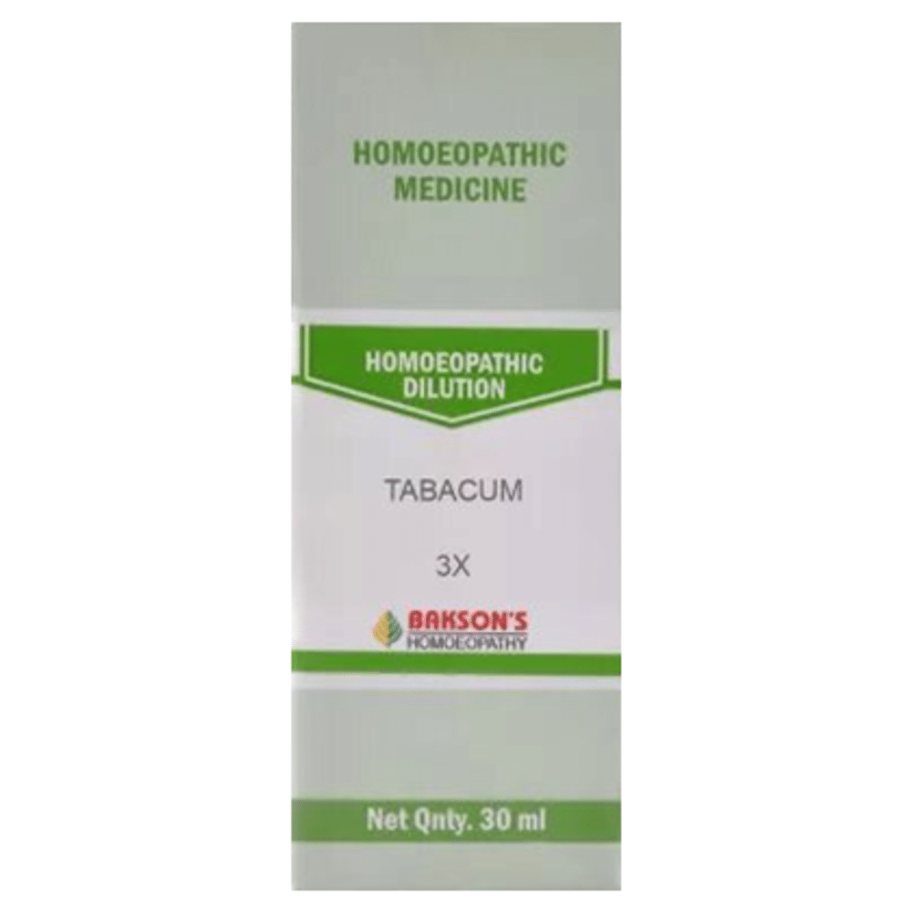 Bakson's Homeopathy Tabacum Dilution 3X Bakson's Homeopathy Tabacum Dilution 3X