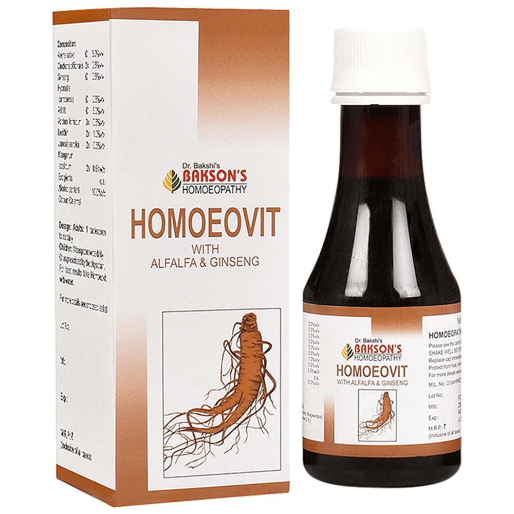Bakson's Homeopathy Homoeovit with Alfalfa & Ginseng Syrup