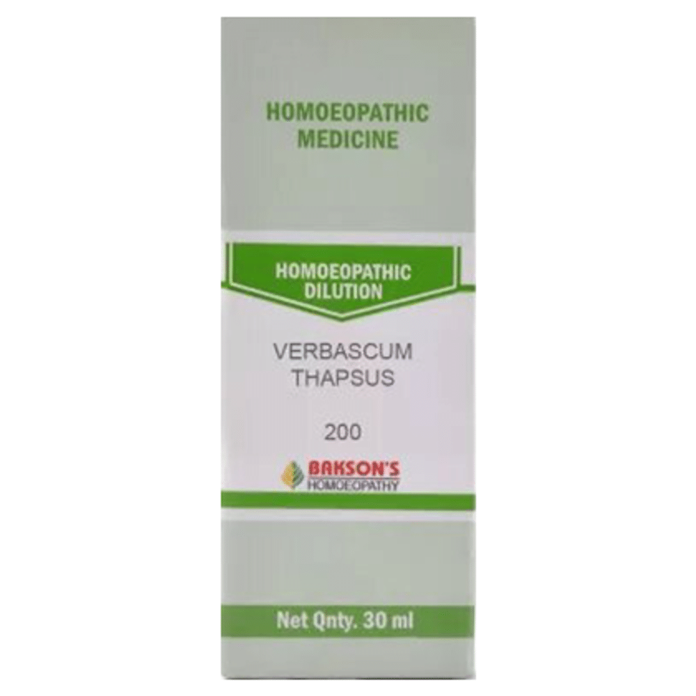 Bakson's Homeopathy Verbascum Thapsus Dilution 200 Bakson's Homeopathy Verbascum Thapsus Dilution 200