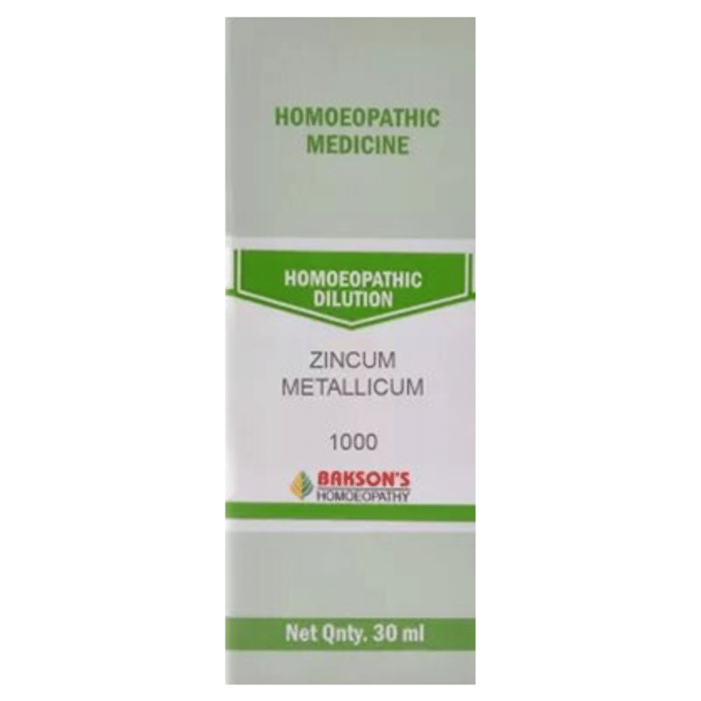 Bakson's Homeopathy Zincum Metallicum Dilution 1000 CH Bakson's Homeopathy Zincum Metallicum Dilution 1000 CH