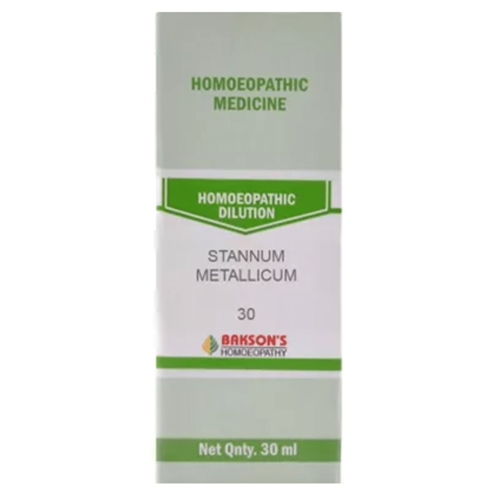 Bakson's Homeopathy Stannum Metallicum Dilution 30 Bakson's Homeopathy Stannum Metallicum Dilution 30
