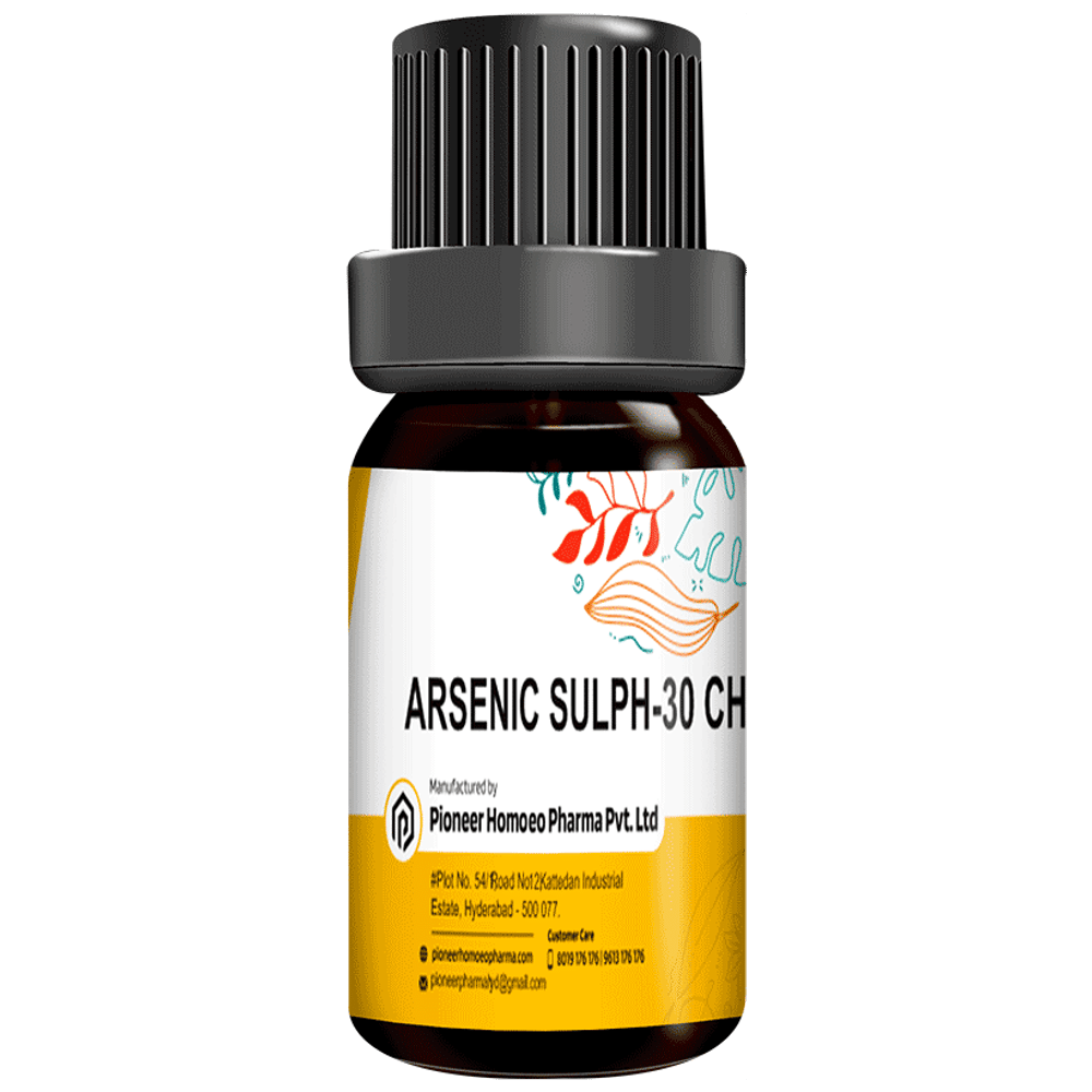 Pioneer Pharma Arsenic Sulph Globules Pellets Multidose Pills 30 CH Pioneer Pharma Arsenic Sulph Globules Pellets Multidose Pills 30 CH