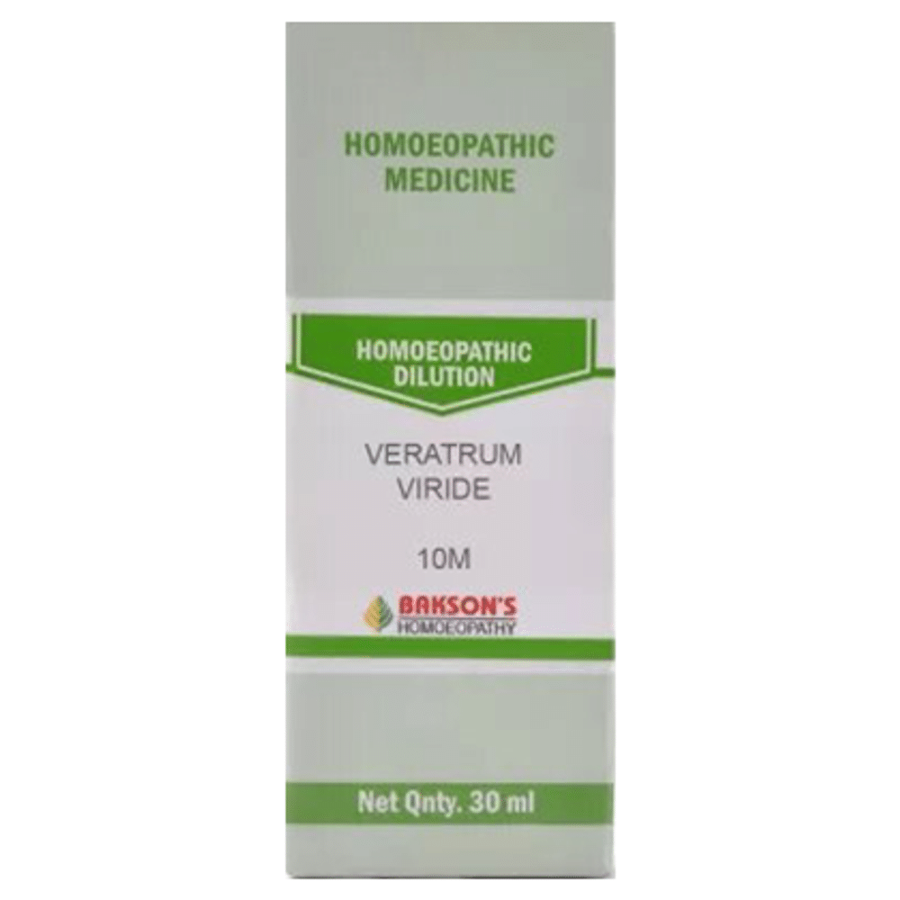 Bakson's Homeopathy Veratrum Viride Dilution 10M Bakson's Homeopathy Veratrum Viride Dilution 10M