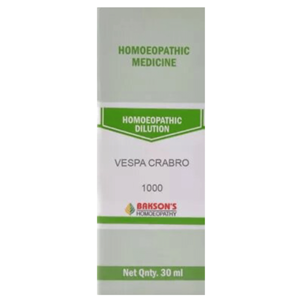Bakson's Homeopathy Vespa Crabro Dilution 1000 CH Bakson's Homeopathy Vespa Crabro Dilution 1000 CH