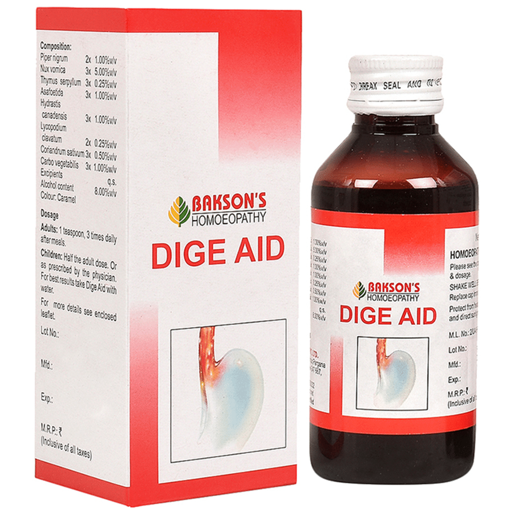 Bakson's Homeopathy Dige Aid Syrup Bakson's Homeopathy Dige Aid Syrup