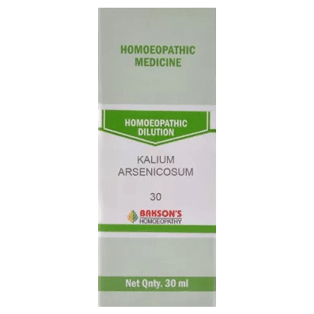 Bakson's Homeopathy Kalium Arsenicosum Dilution 30 Bakson's Homeopathy Kalium Arsenicosum Dilution 30