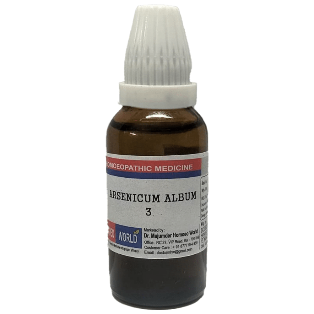Dr. Majumder Homeo World Arsenicum Album 3X (30ml Each) Dr. Majumder Homeo World Arsenicum Album 3X (30ml Each)