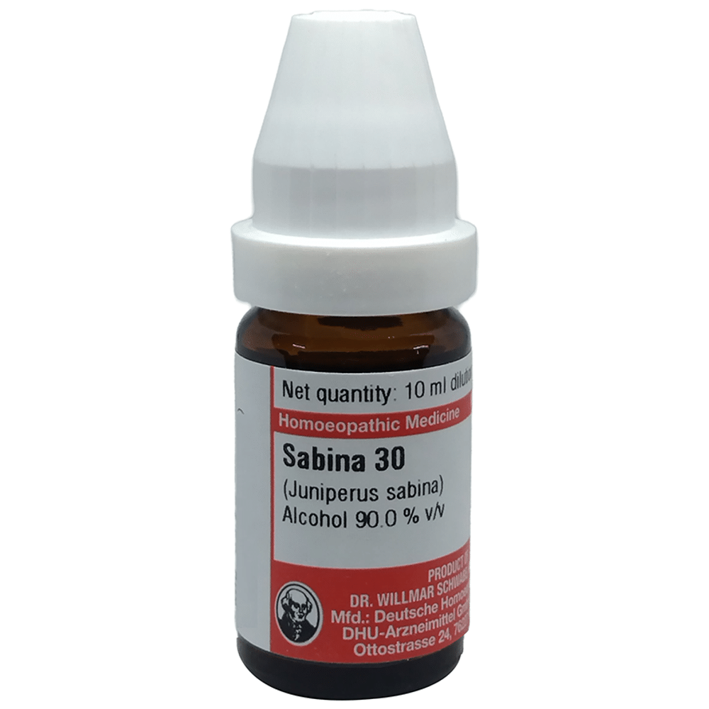 Dr Willmar Schwabe Germany Sabina (Juniperus Sabina) Dilution 30 Dr Willmar Schwabe Germany Sabina (Juniperus Sabina) Dilution 30