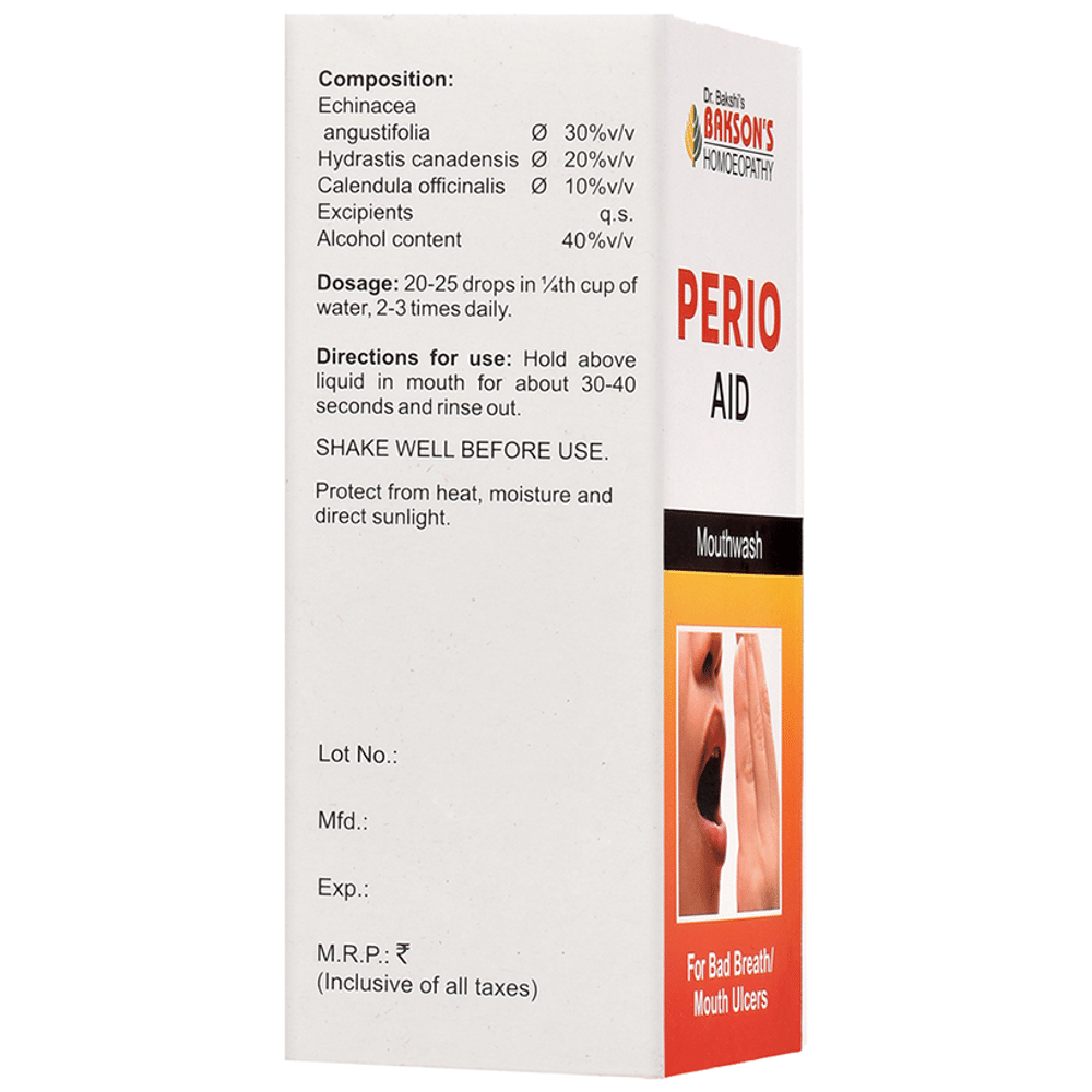 Bakson's Homeopathy Perio Aid Mouth Wash Bakson's Homeopathy Perio Aid Mouth Wash