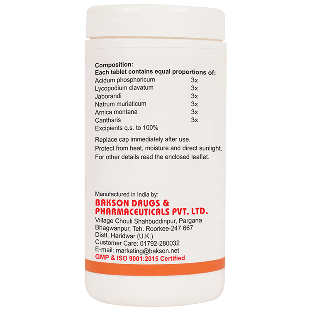 Bakson's Homeopathy AC#9 Tablet Bakson's Homeopathy AC#9 Tablet