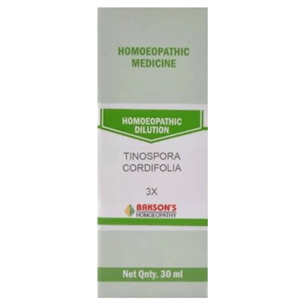 Bakson's Homeopathy Tinospora Cordifolia Dilution 3X Bakson's Homeopathy Tinospora Cordifolia Dilution 3X