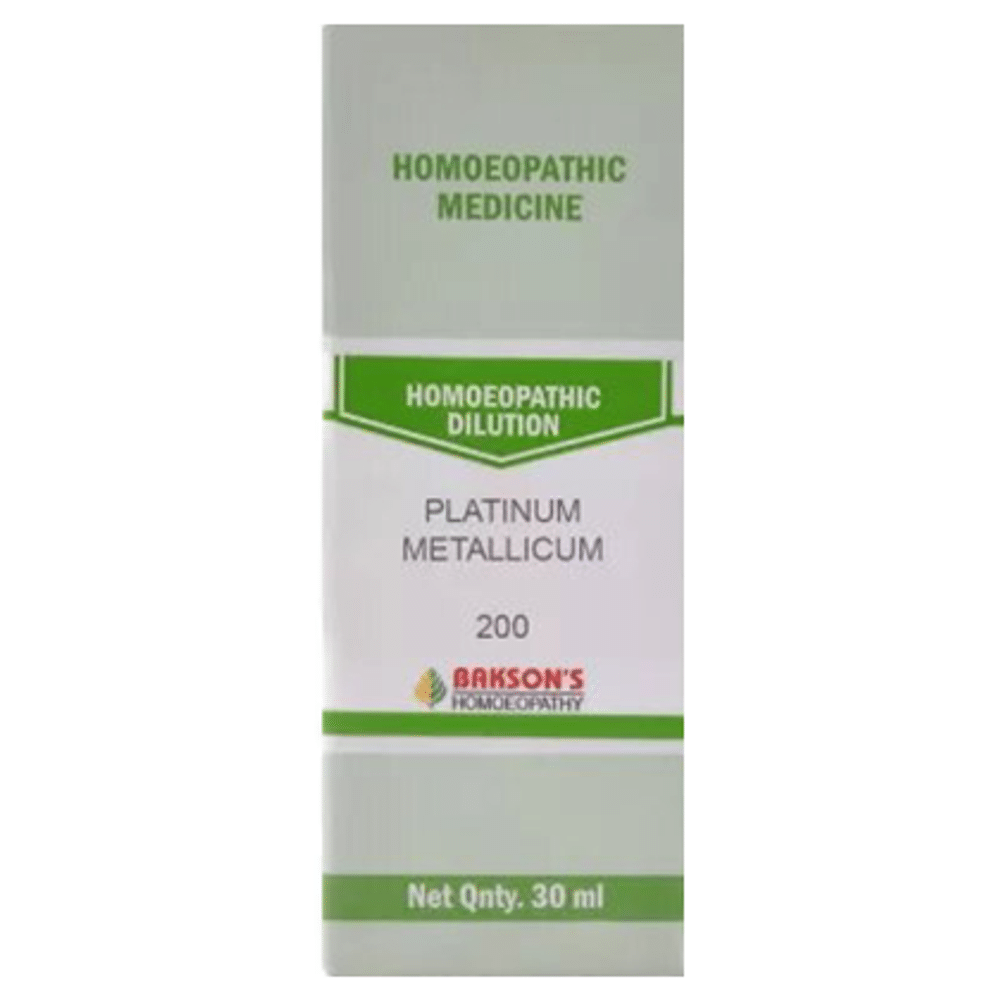 Bakson's Homeopathy Platinum Metallicum Dilution 200 Bakson's Homeopathy Platinum Metallicum Dilution 200