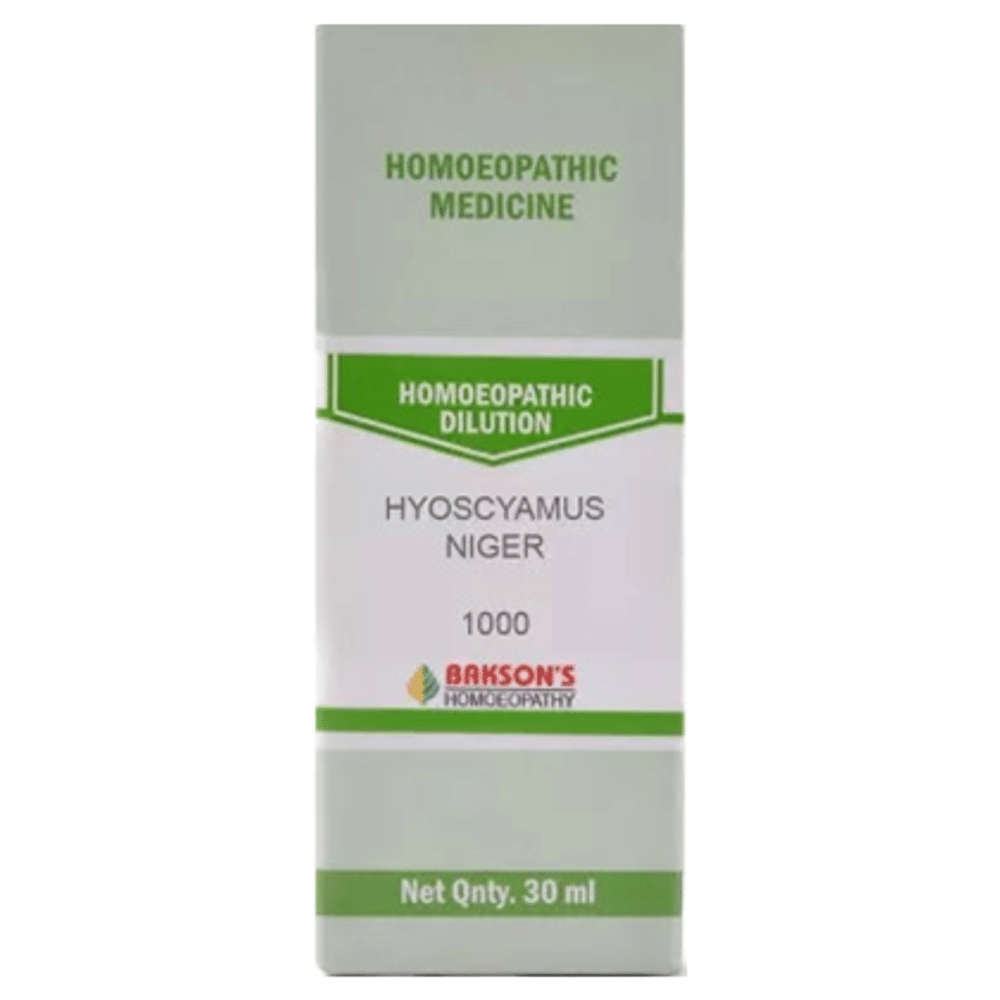 Bakson's Homeopathy Hyoscyamus Niger Dilution 1000 CH
