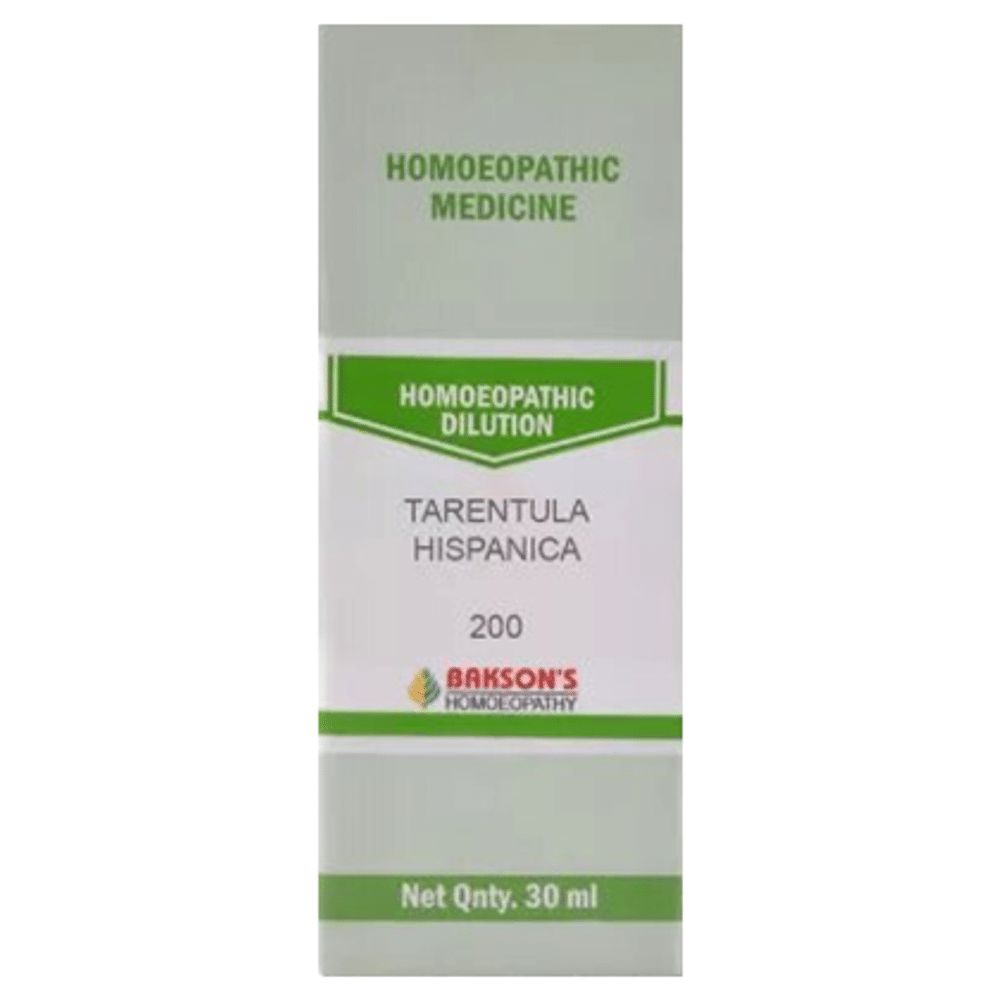 Bakson's Homeopathy Tarentula Hispanica Dilution 200 Bakson's Homeopathy Tarentula Hispanica Dilution 200
